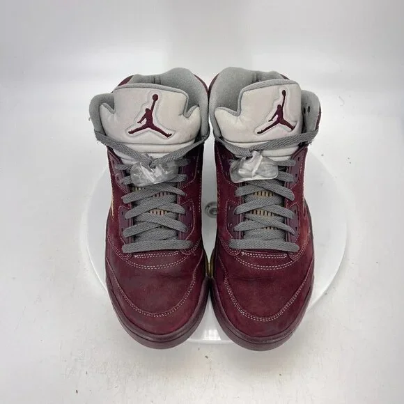 Nike Air Jordan 5 Retro LS Men Size 8.5 314259-602 Burgundy Graphyte Silver Shoe - Picture 4 of 16